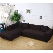Sofa Covers For L Shape 2pcs Polyester Fabric Stretch Slipcovers 3 Seater 70 90 4 Seater 90 115 2pcs Pillow Covers For Sectional Sofa L Shape Couc Sectional Couch Cover Slip Covers Couch Sectional