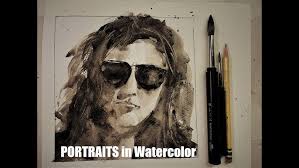PORTRAIT Watercolor of Rock Star with Sunglasses