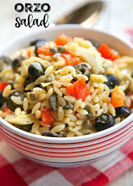 Orzo Salad Orzo Roasted Red Peppers Artichoke Hearts Capers Black Olives Tossed In A Quick Lemon Olive Oil Dressing Can Orzo Salad Yummy Side Dish Orzo