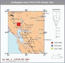 Map Of Bay Area Showing Red Square For A Recent Earthquake Recent Earthquakes San Francisco Map Los Angeles Earthquake
