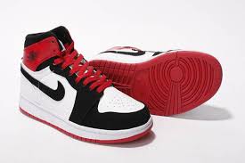 Air Jordan 1 High Red Black White Jordan Alpha 1 Retro High Nike Men Basketball Shoes Leather White Red Black Suede Air Jordans Jordans Nike