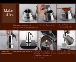 Heat until the water boils, then turn the heat to a low temperature and let the coffee perk for several minutes before removing from the heat. Stovetop Espresso Maker Stainless Steel Moka Pot Coffee Maker 9 Cup Coffee Pot Stovetop Tool Filter Percolator Cafetiere Coffee Makers Aliexpress