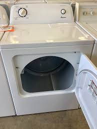 Replace the lid switch if it detects that the washer lid is open when it's actually shut. Amana Washer And Dryer Set Used