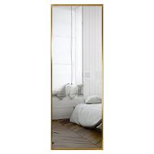 Three sconces hang in the middle from above. Wade Logan Modern Contemporary Full Length Mirror Reviews Wayfair