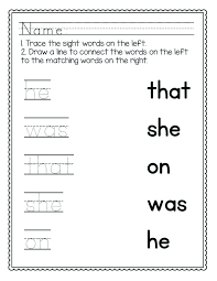 Ebooks can help children develop good reading habits. Editable Sight Words Match Word Worksheets Pdf Sumnermuseumdc Org