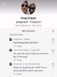 Jun 15, 2021 · greg's dad, frank grippo, died on december 30, 2018, according to his obituary.frank was married to greg's mom, sandra, for 35 years before he passed away. Greg Tea From Different People S Comments Swipe Thebachelorette