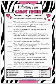 Check out the following free trivia candy quiz questions and answers to see how much you know about the world of sugar confectionery. Valentine Fun Candy Trivia Printable Game