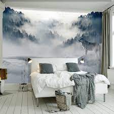 See more ideas about wall murals, bedroom wall, mural wallpaper. 3d Wallpaper Modern Simple Fog Forest Wolf Animal Photo Wall Murals Living Room Bedroom Wall Paper For Walls 3 D Papel De Parede Wallpapers Aliexpress