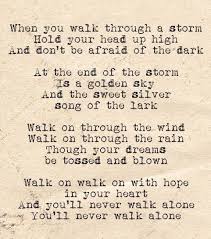 Kal Kalcium10 Twitter Alone Lyrics You Ll Never Walk Alone Cool Lyrics