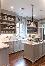 The Window Encased Home Kitchens Light Grey Kitchen Cabinets Kitchen Cabinet Design