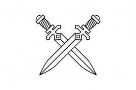 Crossed Swords Design Element Logo Label Emblem Sign Vector Illustration Sword Design Vector Illustration Design Element