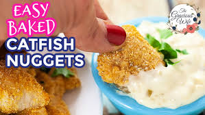 Take cleaned and pat dry fish fillets, and cut them into nugget sized pieces. Baked Catfish Nuggets Recipe 5 Ingredient Dinner