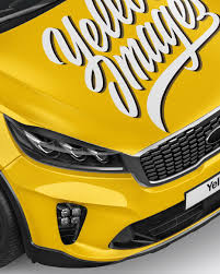 Download Crossover Suv Mockup Half Side View High Angle Shot In Vehicle Mockups On Yellow Images Object Mockups PSD Mockup Templates