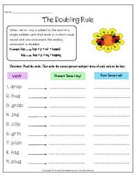 Biglearners Doubling Rule Spelling Rules Verb Worksheets