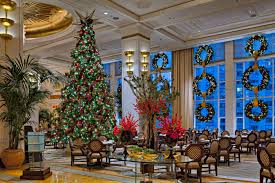 The Lobby At The Peninsula Chicago With Holiday Decor Holiday Decor Upside Down Christmas Tree Christmas Tree Design