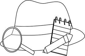 Black And White Detective Supplies Clip Art Black And White Detective Theme Detective Bible Crafts