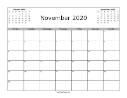 Printable Calendar November And December 2020 In 2020 Monthly Calendar Printable Printable Calendar Free Printable Calendar Monthly