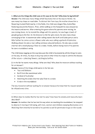 Class 9 English Moment Chapter 1 The Lost Child Part 1 In This Moment Chapter Class