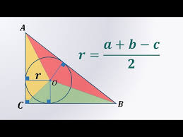42. Show That The Radius Of Incircle Of Right Angled Triangle Is Equal To  The Difference Of Half Of The Perimeter And The Lenght Of Its Hypotenuse Of  That Triangle.