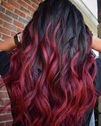 Black And Red Using Mydentity 1a At Her Base Down Into 6rr On Her Ends Overlay With Superpower Direc Red Ombre Hair Black Red Hair Red Balayage Hair