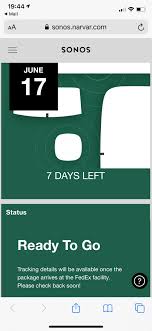 By the time he arrives everything (settle). Anybody Know Why Sonos Is Using Week Long Ground Shipping Instead Of The 1 Business Day Sonos
