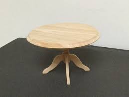 Dollhouse Miniature Round Dining Table Unfinished Wood 1 12 Etsy Round Dining Table Dining Table Table