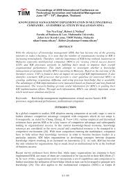 Would appreciate if you could share the information. Pdf Knowledge Management Implementation In Multinational Companies An Empirical Study In Malaysian Mncs