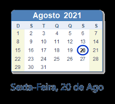 Vienen cambios en tu ambiente profesional. 20 De Ago 2021 Calendario Com Feriados E Cont Regressiva Bra