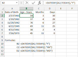 Excel should automatically detect that you are entering dates, and will format the data accordingly. Can I Calculate Someone S Age In Year Month Date Hours Min And Seconds Using Ms Excel Quora