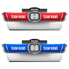 Soccer Scoreboard Football Score Background Vs Template Illustration Match Game Team Sport Banner Elements Broadcast Player Graphic Stad Papan Desain Fotografi