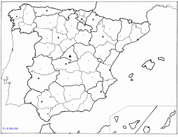 Mapa Politico De España Para Colorear