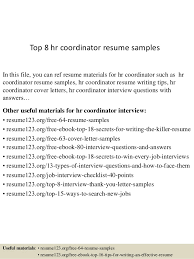 Top 8 Hr Coordinator Resume Samples