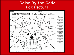 4th grade multiplication worksheets | educational craft. Color By The Code Multiplying Fox Classroom Printable Fun Math Worksheets Fun Math Math Coloring Worksheets