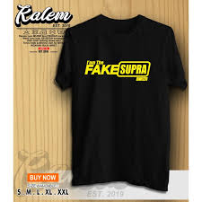 Hampir di semua usia menyukai otomotif ini mulai dari anak kecil yang masih berusia remaja hingga dewasa sekalipun. Kaos Baju I Am Fake Supra Baju Fake Honda Supra Kaos Otomotif Termurah Shopee Indonesia