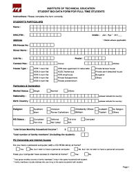 If you are searching for a biodata sample, you can download the biodata forms in pdf format at formsbirds. 25 Printable Bio Data Form For Job Templates Fillable Samples In Pdf Word To Download Pdffiller