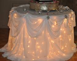 Lights Under The Table For The Wedding Cake Table It Just Reminds Me Of A Starry Country Night Wedding Wedding Cake Table Big Wedding