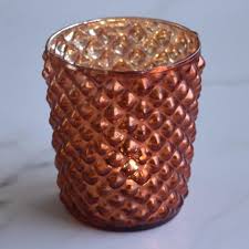 Maybe you would like to learn more about one of these? Zariah Mercury Glass Tealight Holder Rustic Copper Red Single For Use With Tea Lights For Home Decor Parties And Wedding Decorations Mercury Glass Votive Holders Mercury Glass Candle Holders
