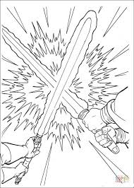 Light Saber Battle Coloring Page Star Wars Coloring Book Coloring Pages Printable Coloring Pages
