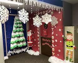Photo taken at the houston public library central library (stylized), 2013. Santa S Workshop School Decoration Idea Christmas Speechtherapy Classroom Christmas Decorations Office Christmas Decorations Christmas Classroom