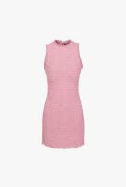 Short Pink Tweed Dress For Women Balmain Com In 2020 Dressy Fashion Tweed Dress Fashion