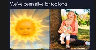 This sun giggles and laughs being excited during any magical event or watching the teletubbies do funny and silly things. When The Teletubbies Sun Baby Had A Baby Album On Imgur