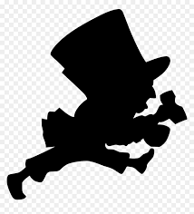 Alice silhouette on wonderland play card background. Alice In Wonderland Characters Silhouette Hd Png Download Vhv