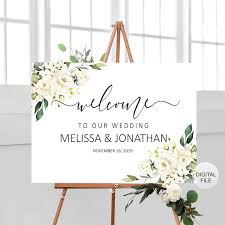 We offer 21 poster size options! Wbg Bridal Shower Welcome Sign Greenery Bridal Shower Decoration Landscape Welcome Sign Welcome Poster Weddings Decorations Valresa Com