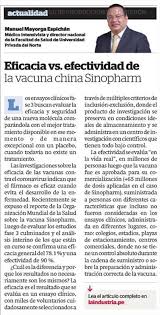 Respondemos esas preguntas e informamos que sinopharm llega. Eficacia Vs Efectividad De La Vacuna China Sinopharm Universidad Privada Del Norte