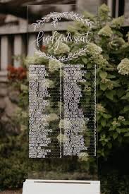 Glass Seating Chart With White Base In 2019 Wedding
