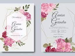 Beautiful Floral Frame Wedding Invitation Card Template Premium Wedding Invitation Card Template Wedding Invitation Cards Wedding Invitations