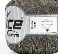 Brillo Viscose Grey Gold Yarn Knitting Crochetting by Ice ...