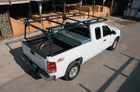 This rack mounts to existing stake pockets at the front of your bed to protect your cab from damage caused by large, heavy cargo that may shift forward. Commercial Truck Ladder Racks By Adrian Steel