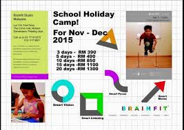 Brainfit Studio Holiday Camps For November To December 2015 Parenting Times School Holiday Programs School Holidays Enrichment Programs