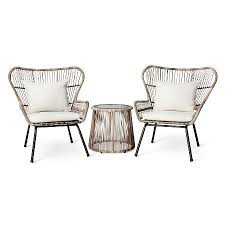 Latigo 3 Pc Rattan Patio Chat Set Threshold Target Patio Furnishings Target Patio Furniture Wicker Patio Furniture
